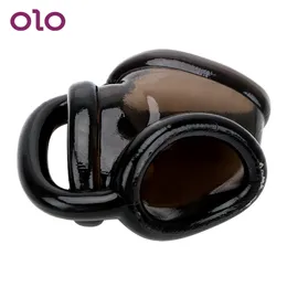 Olo Elastic Dildo Extender Penis ring ring cock 지연 사정 섹시 장난감 남성 남성 순결 장치 미용 품목