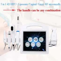 معدات تجميل متعددة الوظائف 6 في 1 HIFU مكافحة الشيخوخة المهبل تشديد الجلد تجديد الجلد رفع الوجه تمتد علامات إزالة آلة معالجة صالون المنزل استخدام بيع