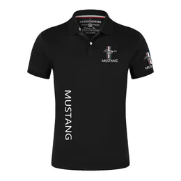 Summer Mustang Polo koszule Mężczyźni krótkie rękawy Marka Klasyczna męska bawełniana swobodna sport solidny kolor man topy t koszule 220615