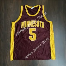 James College Basketball Wears College NCAA Custom Minnesota Golden Gophers 스티치 농구 저지 5 Isaiah Ihnen Eric Cu