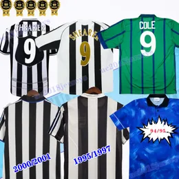 1983 1995 96 1997 1999 2000 2001 2004 2005 Retro piłka nożna Geordie 83 85 97 98 99 05 Shearer Asprilla Terrier Home Black White FC Klasyczne koszulki piłkarskie