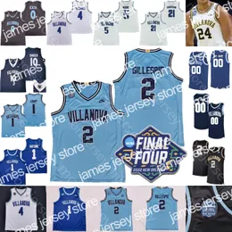 Novo 2022 Final Four 4 Villanova Wildcats Basketball Jersey NCAA College Collin Gillespie Jermaine Samuels Justin Moore Lowry Bryan Antoine