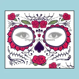 Wholesale Disposable Eyeshadow Sticker Magic Eye Face Lace Style Waterproof Temporary Tattoo For Beauty Makup Stage Halloween Party Drop Del