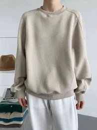 OBRIX sportig kvinnlig löst passande tröja o-hals full ärm casual stil våffel mönster hoodie för kvinnor t220726