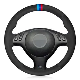 Pokrywa kierownicy miękka czarna oryginalna skórzana osłona samochodu dla M Sport E46 330i 330ci E39 540i 525i 530i M3 M5 E39steering CoverSsteer