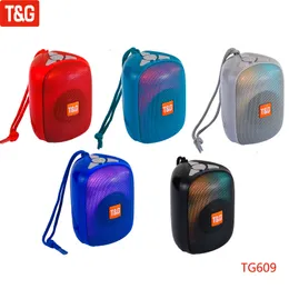 TG609 Portable Speaker Bluetooth Triangle Wireless Waterproof Speakers Subwoofer Outdoor Bass TF USB FM Radio with LED Light