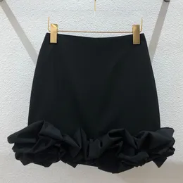Новая корейская модная женская однотонная милая короткая мини-юбка с высокой талией и драпировкой, большие размеры SMLXL