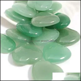 Stone 20X6Mm Wholesale Natural Love Heart Green Aventurine Chakra Healing Gemstones Craft For Jewelry Making Charms Acce Dhseller2010 Dhw5C