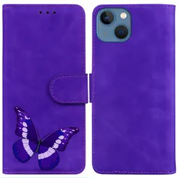 Butterfly Leather Plånbok Fall för iPhone 14 Pro Max Motorola Moto G Stylus 5G 4G 2022 G52 E32 Skin Feel Girls Lady Credit ID -kortplats Flip Cover Holder SUCKSOFT PURSE