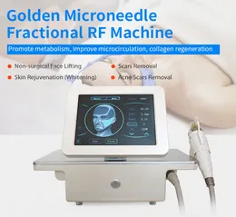 Professional Fractional Golden RF Microneedle Skin tightening Stretch Mark and Acne Scar Removal Treatment equipment by DHL UPS free ship CE approval