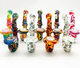 The latest 13cm portable silicone smoke strip hand-held smoking pipe, color many kinds of styles, support custom logo