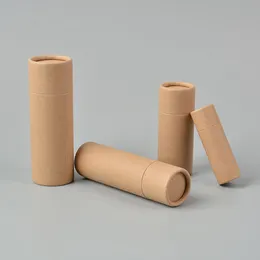 クラフト板紙チューブエッセンシャルオイルボトルパッケージボックスラウンドペーパーコンテナギフトペーパーチューブ空の紙瓶