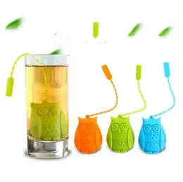 Silicone Owl Tea Strainer Cute Tea Bags Food Grade Creative loose-leaf Tea Infuser Filter Diffuser Fun Accessories F0323
