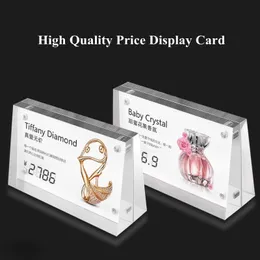 Clear Slant Back Magnetic Acrylic Sign Holder Display Stand Table Tents Name Price Label Paper Card Holder Frame