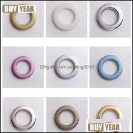 Other Home Decor Garden 20/40/80Pcs/ Lot High Quality Decoration Curtain Accessories Nine Colors Plastic Rings Eyelets For Curtains Gromme