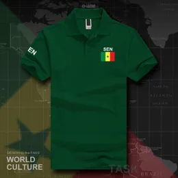 Polos Męskie Senegal Sen koszule Mężczyźni Białe marki krótkie rękawy wydrukowane dla kraju 2022 bawełniane flagę zespołu mody Senegalesemen's Man'sm