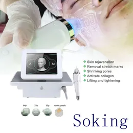 2 في 1 آلة تجميل Microneedling Fractional مع Matrix Matrix Gold Micro Needle 64pin 25pin