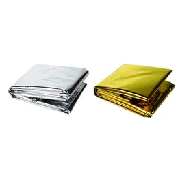 10Pcs Outdoor Pads Water Proof Emergency Survival Rescue Blanket Foil Thermal Space First Aid Sliver Curtain Military Blanket