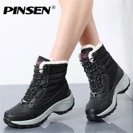 PINSEN Winter Boots Women New Arrival Fashion Brand Female Snow Boots Classic Mujer Botas Waterproof Boots For Women Size 3541 Y200915