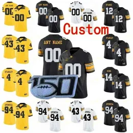 Nik1 IOWA Hawkeyes Football Jersey NCAA College 10 Mekhi Sargent 15 Tyler Goodson 89 Nico Ragaini 94 A.J. Epenesa 38 T.J. Hockenson 15 Josh