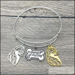 Bangle Armband smycken trendiga Siberian husky armband söta hund mode djur husdjur juvelery1 droppleverans 2021 w6rzf