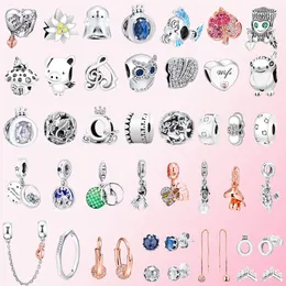 925 Silver Charms Owl Pig Heart Shape Crown Beads Fit Pandora Bracelet Jewelry DIY Gift