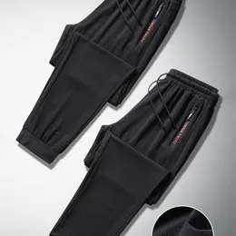 Letnie oddychające Mesh Black Sweats Men Joggers Sportsła workowate spodnie męskie spodnie na torze plus size 7xl 8xl 9xl 220704