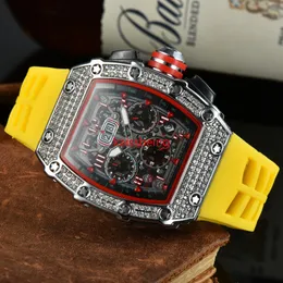 New Watch Leisure Woman Woman Diamond Watches Aço Case de Aço Silicone Quartz Wristwatch Male Relogio Masculino Factory Sales Lei