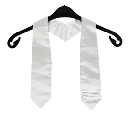 Party Sublimated Graduation Tie Blank Graduation Stole Sash Unisex Adult Plain Honor Stoles Polyester DIY Parties Celebration Ties