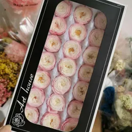 2-3CM/21pcs Grado A Conservato Austin Rose Capolino Fiori Eterni Per La Decorazione Della Festa Nuziale Event Day Gift Box Favor1