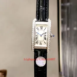 HR Factory الإصدار الجديد السيدات Watch VK Quartz Chronograph Working 35.8mm Dial White Diamond 18k Rose Gold Leather Bands Fashion Wathes Watches Watches