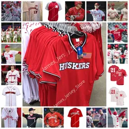 2022 NCAA zszyty Nebraska Cornhuskers Baseball Jersey 4 Alex Gordon 14 Thad Weber 11 Tony Watson 4 Jake Meyers 33 Michael Mariot 34 Zach Kroenke Dan Jennings Jerseys