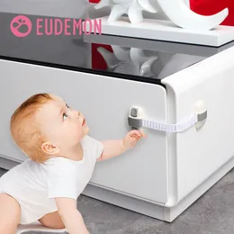 EUDEMON 6pcs Cabinet Lock Refrigerator Lock Drawers Wardrobe Todder Kids Baby Safety Plastic ABS PE Toilet Refrigerator Lock 220707