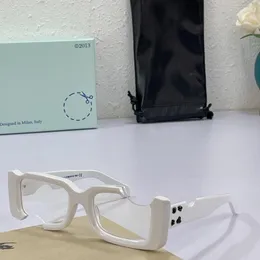 Lyxiga solglasögon Designer off Brand White Top for Men and Womenclassic Tjock Plate Black Square Frame Eyewear Man Glasses Otmbtdd med Original Box