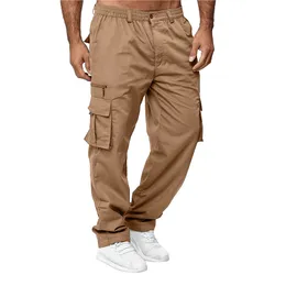 Mężczyźni Outdoor Cargo Spodnie Luźne Lekki Tactical Sport Casual Pant Wędrówki Jogger Classic Fit Multi Kieszenie