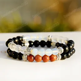 Trendy Black Matte Stone Bracelets Charm Accessories 8mm Beads Stretch Bracelet Jewelry for Men Pulseira Feminina