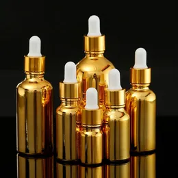 10-100 ml złoty gell szklana aromaterapia płyn Essential Masaż oleju pipeta do napełniania butelki puste butelki do sprayu butelki podróżne