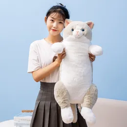 Kawaii Lazy Cat Plush Toy Giant Soft Cute Simulation Fat Kitten Doll Children Girls Comfort Gifts 31inch 80cm DY10088