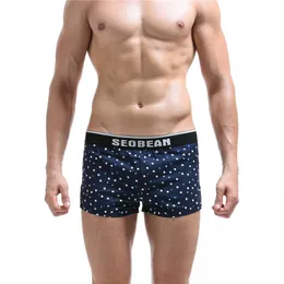 Mutande Intimo da uomo in cotone Boxer da uomo larghi Stampati Pantaloncini da pigiama estivo da uomo M- XXL Sleepwear Boxer a vita bassa ShortUnderpants