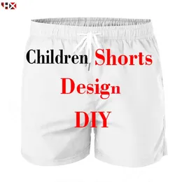 DIY Shorts 3D Print Personlig kunddesign Kids P O Star Anime Animal Cartoon Casual Children S Clothing Girls Boy 220706