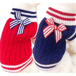 Navy Pet Dog Clothes Warm Sweater Puppy Coat Clothing Winter Outfit For Chihuahua for Small Y200917