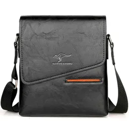 Sommar lyx varumärke känguru messenger s läder casual crossbody for Men business axel väska han liten handväska