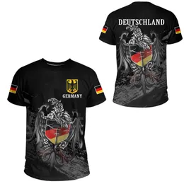 メンズTシャツドイツドイツドイツ田舎旗カラフルな3Dプリント男性/女性夏の街路壁原宿面白い半袖A3