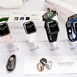 Wireless Magnetic Smart Watch A11 44mm دعم Bluetooth استدعاء معدل ضربات القلب الصحية الكهربية في الدم مراقبة سوار ذكي