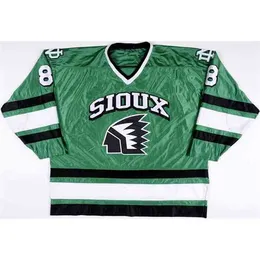 THR 8 MIKE Commodore North Dakota борьба с Sioux Hockey Jersey Mens вышивка сшитая вышивка настроить любое число и название майки