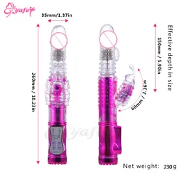 Soft Rabbit Vibratore 2 Modalità di rotazione G-spot s Dildo Stimolatore del clitoride Prodotto per adulti Giocattoli erotici sexy per le donne