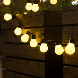 2,5 m 5m LED LED Light Outdoor Fairy S Garland Globle Bulbs Garden Patio Wedding Christmas Dekoracja Lampa Y201020
