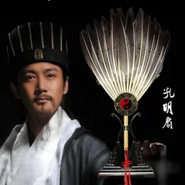 Kina Zhuge Liang Gåsfjädrar Hand Fans,Grosshandel Personlig Bambu Fan Of Old Bröllop Dekoration Dans 23 220505