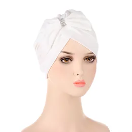 2022 neue Fliege frauen Turban Kappen Stretchy Diamanten Weibliche Headwrap Motorhaube Haarausfall Krebs Kopfbedeckung Muslimischen Kopftuch