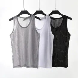 Quick dry Mens Underwear Sleeveless Tank Top Solid Muscle Vest Undershirts O-neck Gymclothing T-shirt men's vest 220507